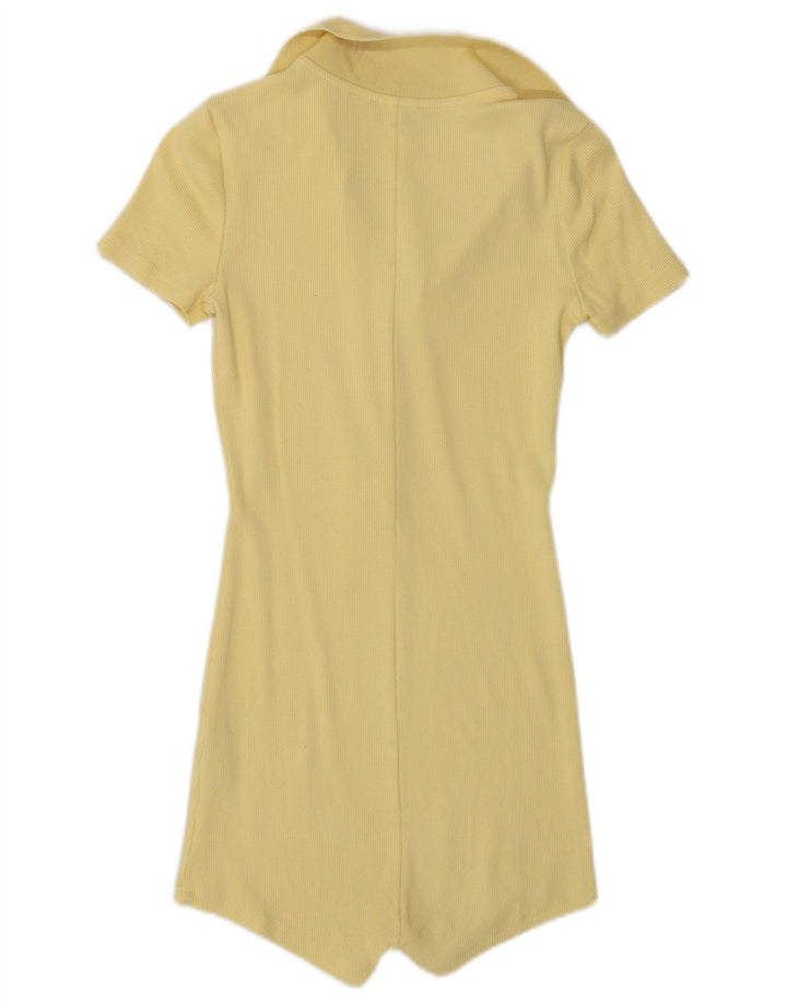 Kurzärmliger Playsuit für Damen von Zara, Gr. 8, Gelb