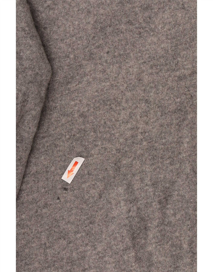 Barbour Herren-Pullover mit V-Ausschnitt, große graue Lammwolle