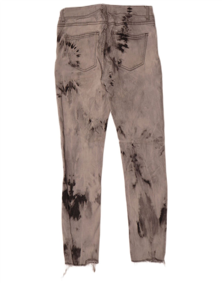 Zara Damen Slim Jeans EU 38 Small W28 L27 Grau Batik