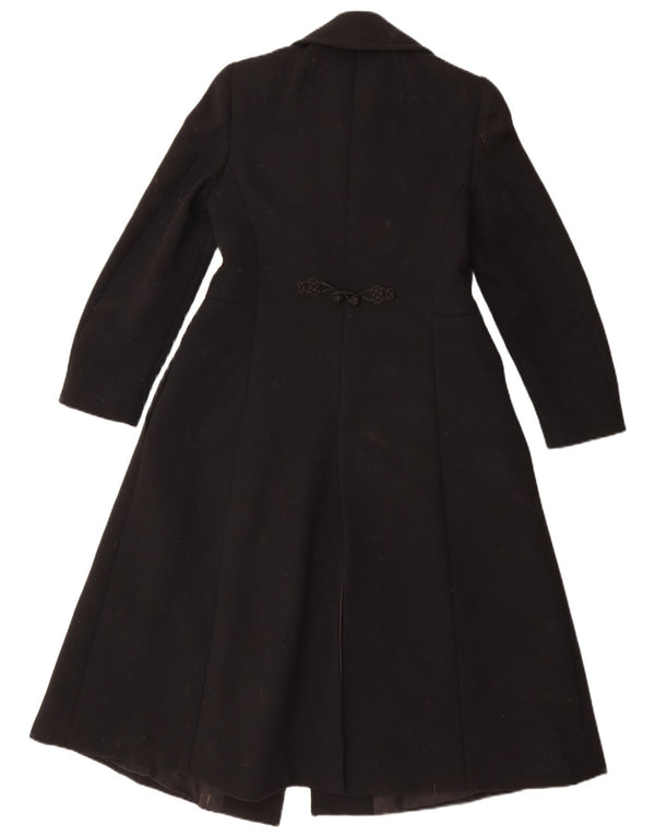 Vintage Damen Mantel UK 10 Small Schwarz