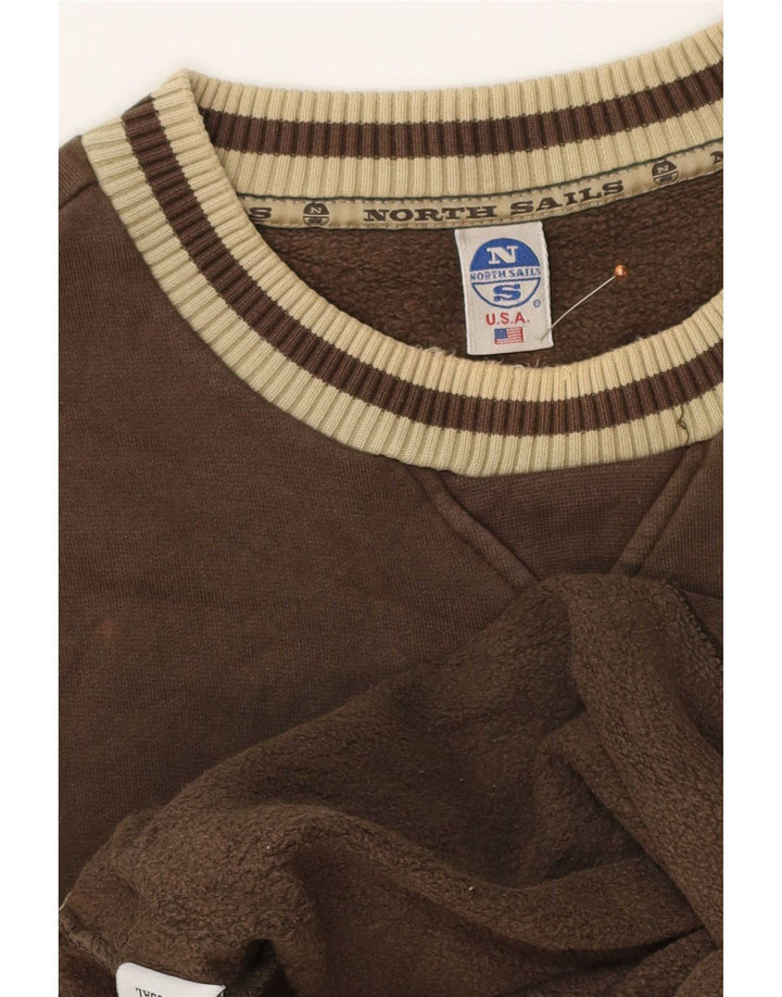 North Sails Herren-Sweatshirt mit Grafik, XL, braun, Colourblock-Baumwolle