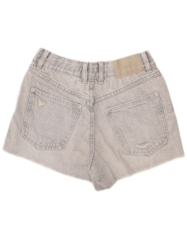 Zara Jeansshorts im Used-Look für Mädchen, 11–12 Jahre, W24, Grau