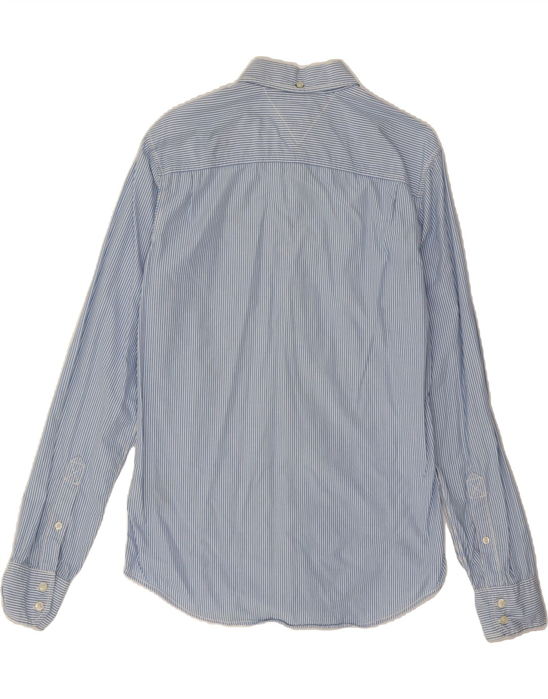 TOMMY HILFIGER Mens Shirt Medium Blue Pinstripe Cotton Vintage Tommy Hilfiger and Second-Hand Tommy Hilfiger from Messina Hembry 