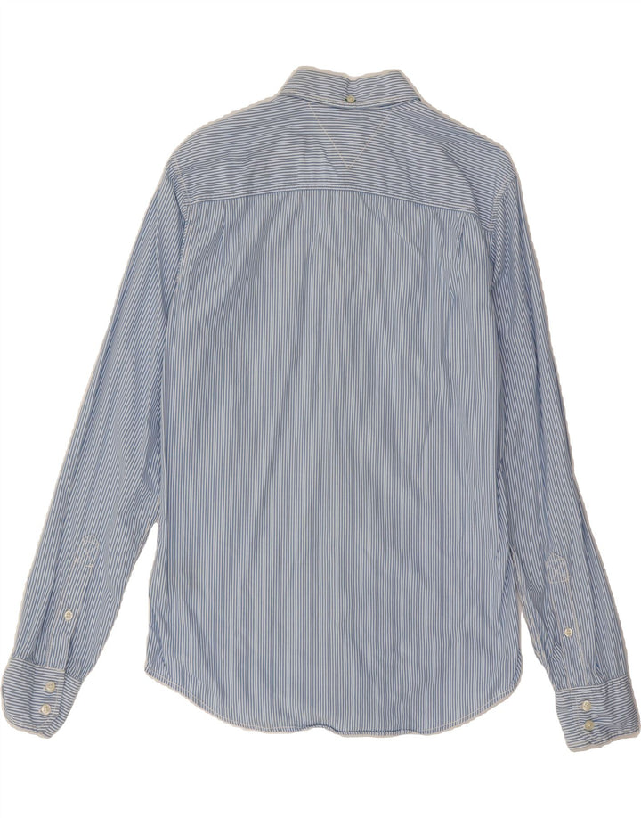 TOMMY HILFIGER Mens Shirt Medium Blue Pinstripe Cotton Vintage Tommy Hilfiger and Second-Hand Tommy Hilfiger from Messina Hembry 