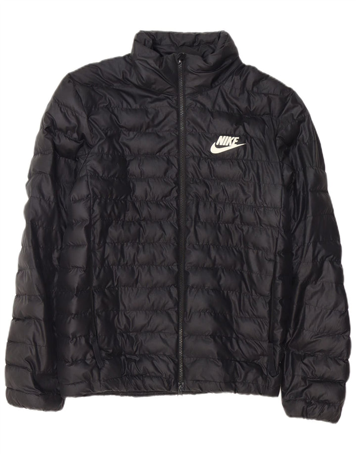 Nike Herren gepolsterte Jacke UK 36 Small Schwarz Polyester