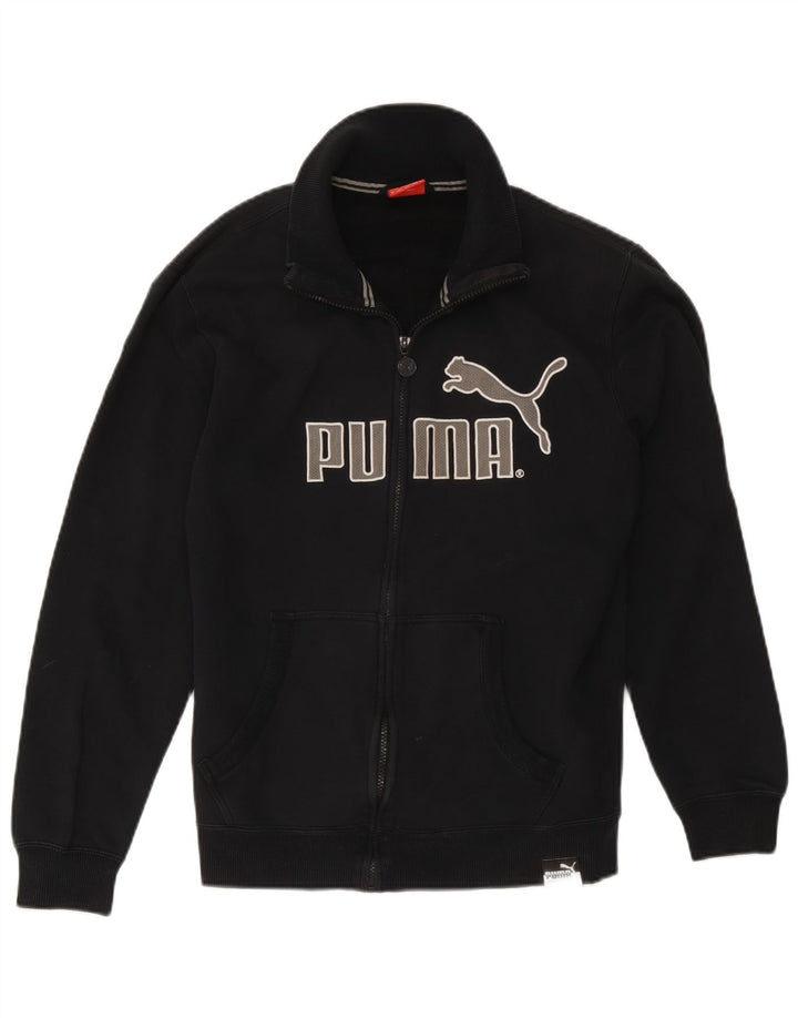 Puma Herren-Trainingsanzug mit grafischem Oberteil, mittelschwarze Baumwolle