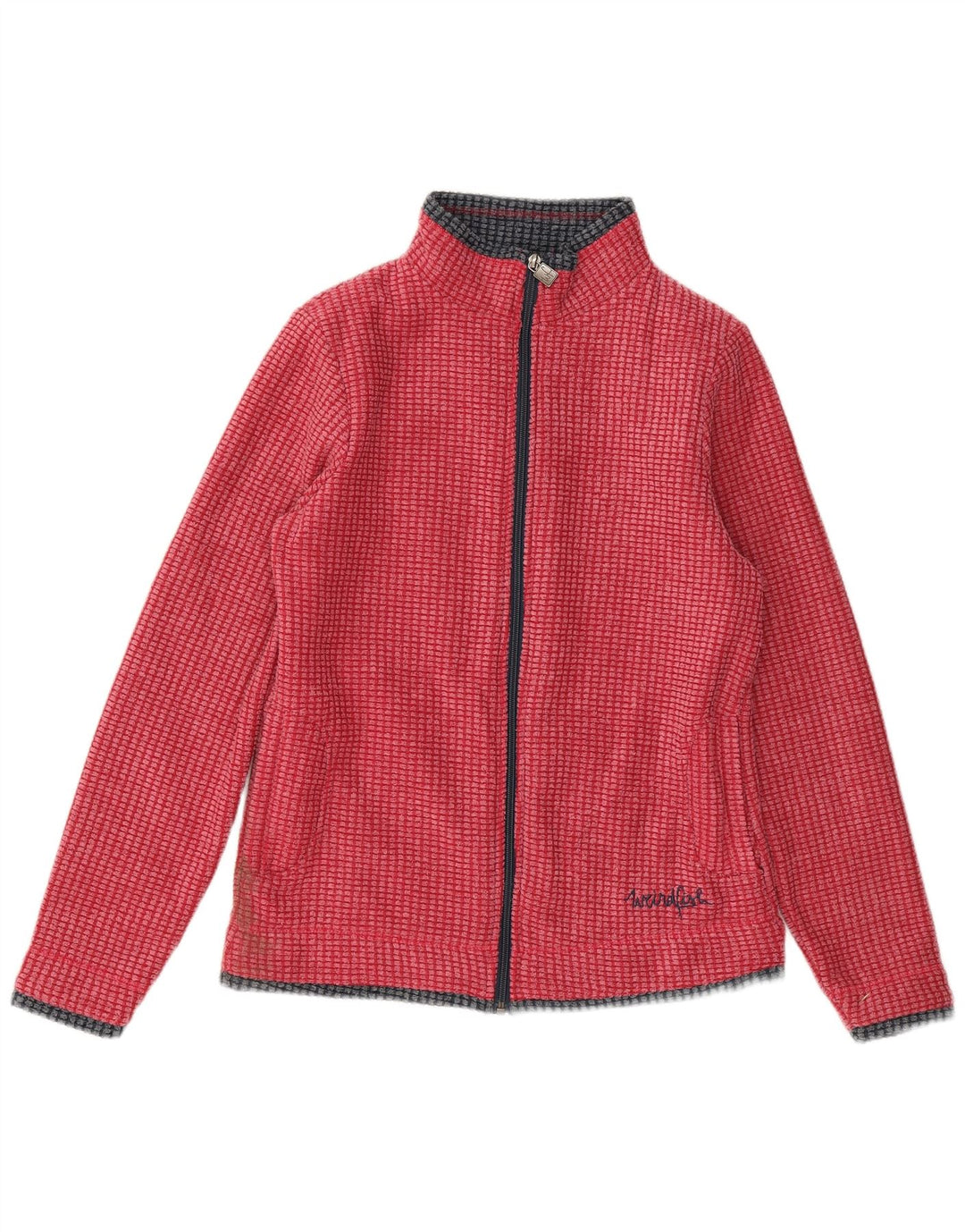 Weird Fish Damen-Trainingsanzug-Oberteil, übergroß, Jacke, UK 10, Größe S, Rot, Polyester