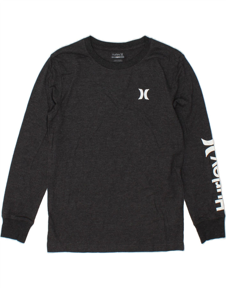HURLEY Boys Graphic Top Long Sleeve 10-11 Years Grey Cotton Vintage Hurley and Second-Hand Hurley from Messina Hembry 