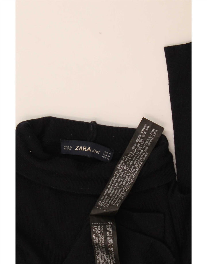 Zara Damen Blusenoberteil UK 12 Mittel Marineblau Modal