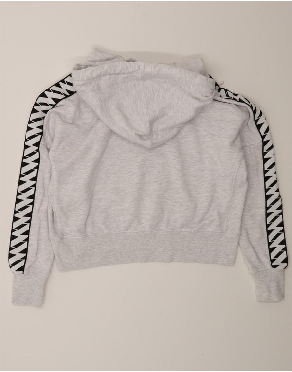 Superdry Damen Crop Graphic Übergroßer Kapuzenpullover UK 10 Small Grau