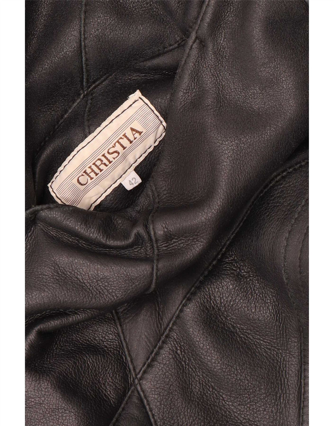 Christia Damen Übergroßer Shearling-Mantel EU 42 Large Marineblau
