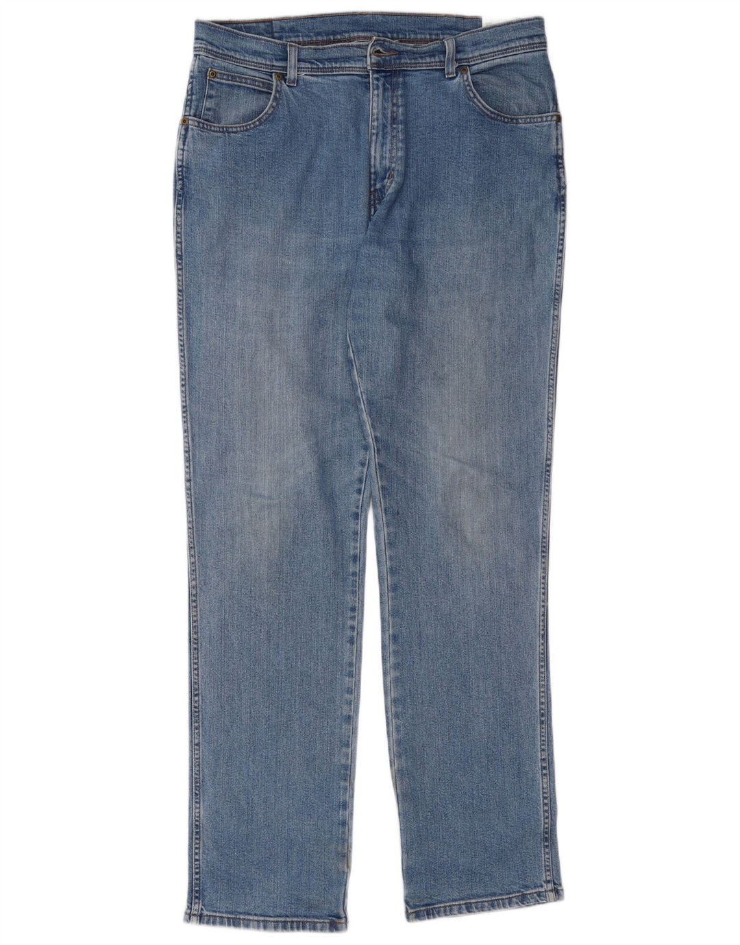 WRANGLER Herren Straight Jeans W36 L34 Blaue Baumwolle