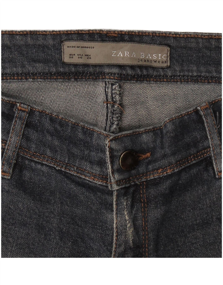Zara Damen Schlagjeans EU 38 Small W28 L31 Marineblau