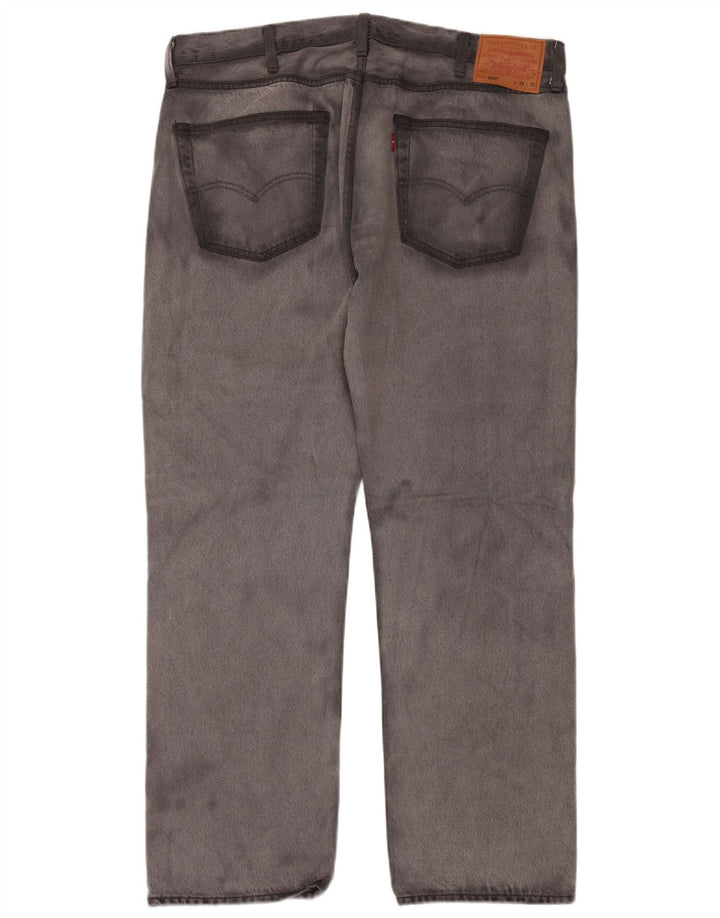 LEVI'S Herren 501 Straight Jeans W38 L30 Graue Baumwolle