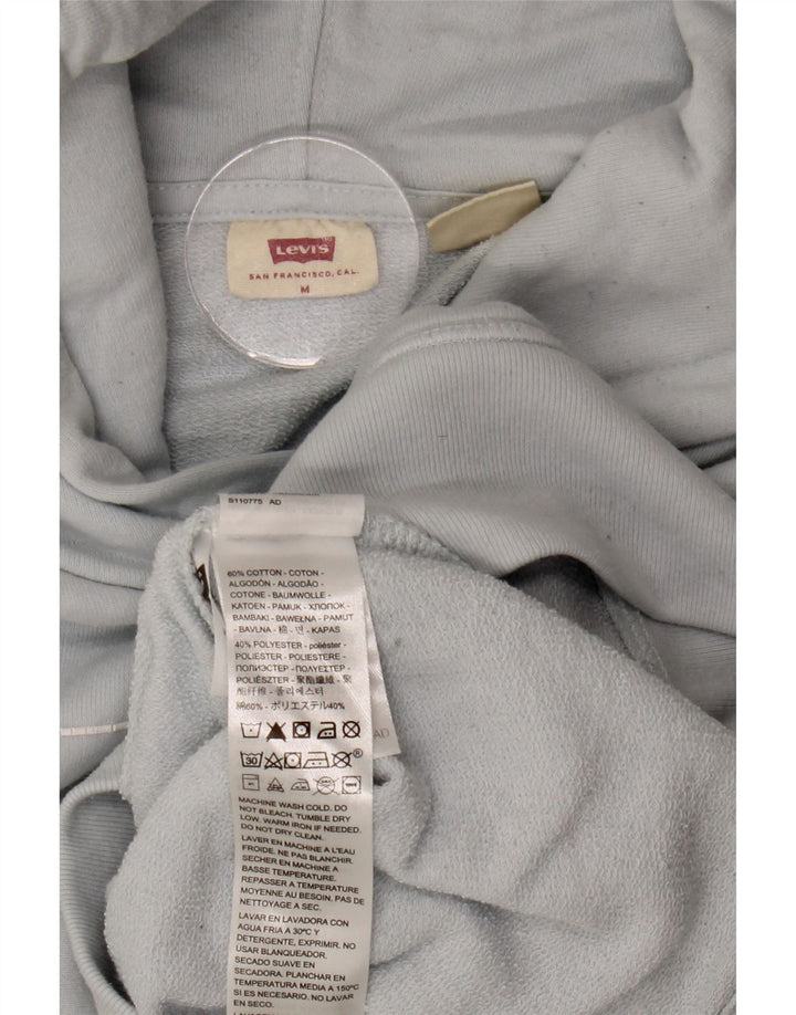 Levi's Damen-Kapuzenpullover mit Grafik, UK 14, mittelblaue Baumwolle