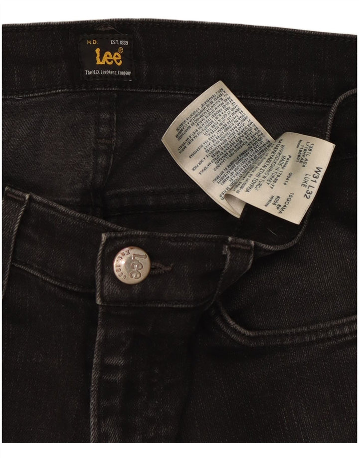 Lee Herren Luke Slim Jeans W31 L28 Schwarze Baumwolle