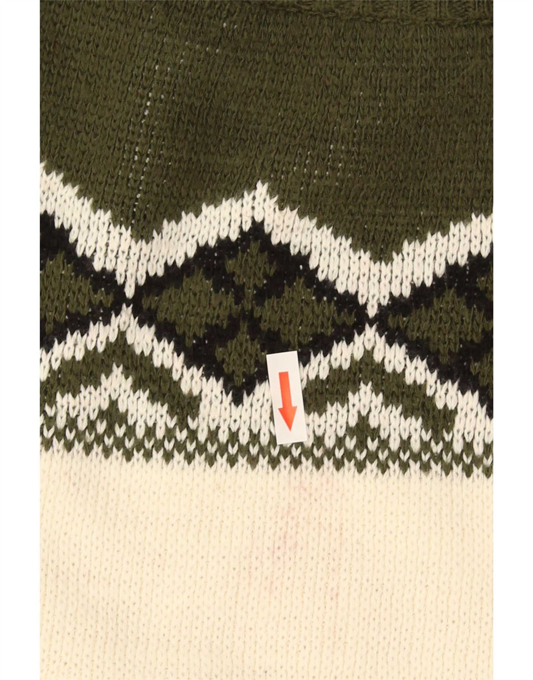 Vintage Herren Rollkragenpullover mit Grafik, groß, grün, geometrisch