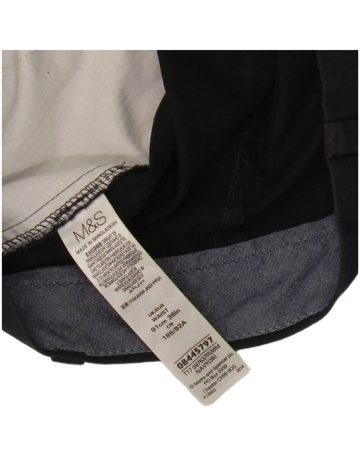 Marks & Spencer Herren-Chinoshorts W36, Größe L, Marineblau, Baumwolle