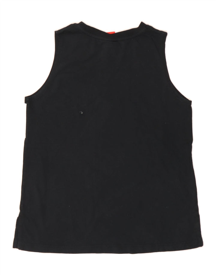 NIKE Womens Graphic Vest Top UK 14 Medium Black Cotton Vintage Nike and Second-Hand Nike from Messina Hembry 