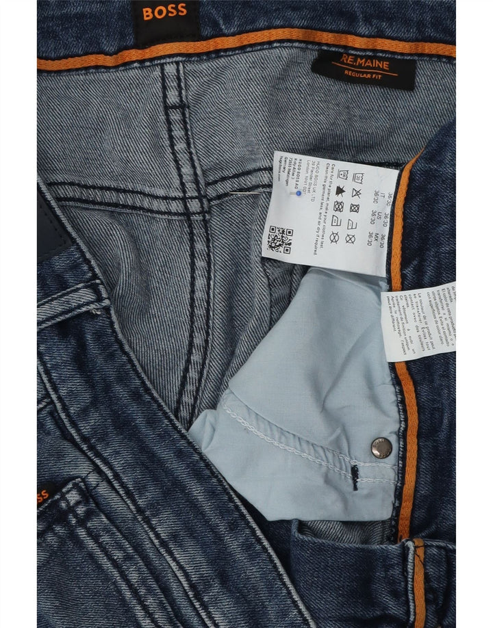 Hugo Boss Herren-Jeans mit normaler Passform, gerade Passform, W30, L30, Blau, Baumwolle