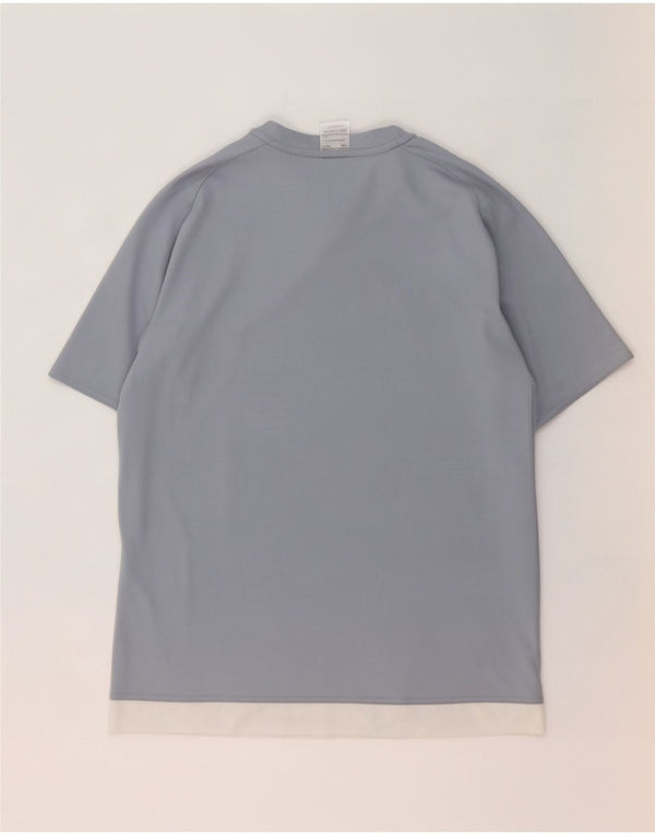 Adidas Herren Climalite T-Shirt Top Mittelblaues Colourblock-Polyester