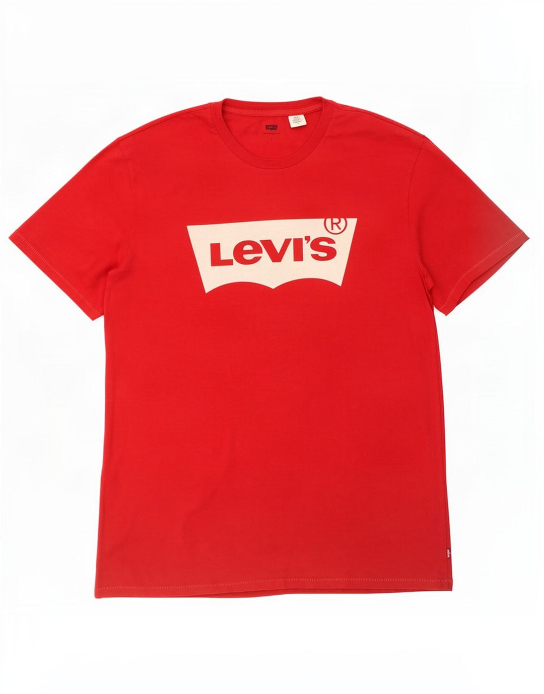 Levi's Herren-T-Shirt mit Grafik, Größe L, aus roter Baumwolle
