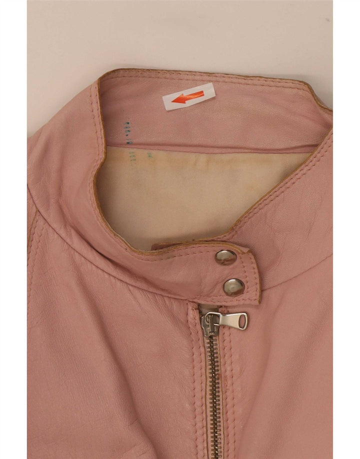 Wanted Damen Leder Racer Jacke IT 48 XL Pink