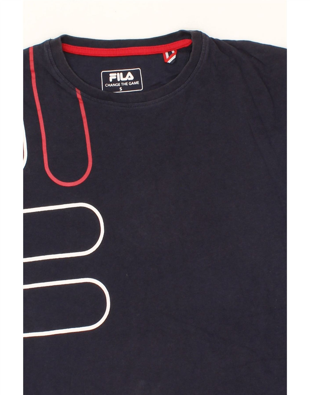 FILA Mens Graphic T-Shirt Top Small Navy Blue Vintage Fila and Second-Hand Fila from Messina Hembry 