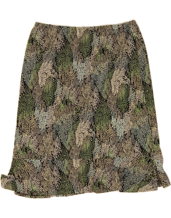 BCBGMAXAZRIA Womens A-Line Skirt Medium W30 Green Floral Polyester Vintage BCBGMAXAZRIA and Second-Hand BCBGMAXAZRIA from Messina Hembry 