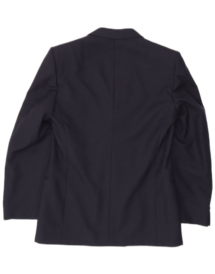 FACIS Herren Zweireihiger Blazer IT 52 XL Marineblaue Schurwolle