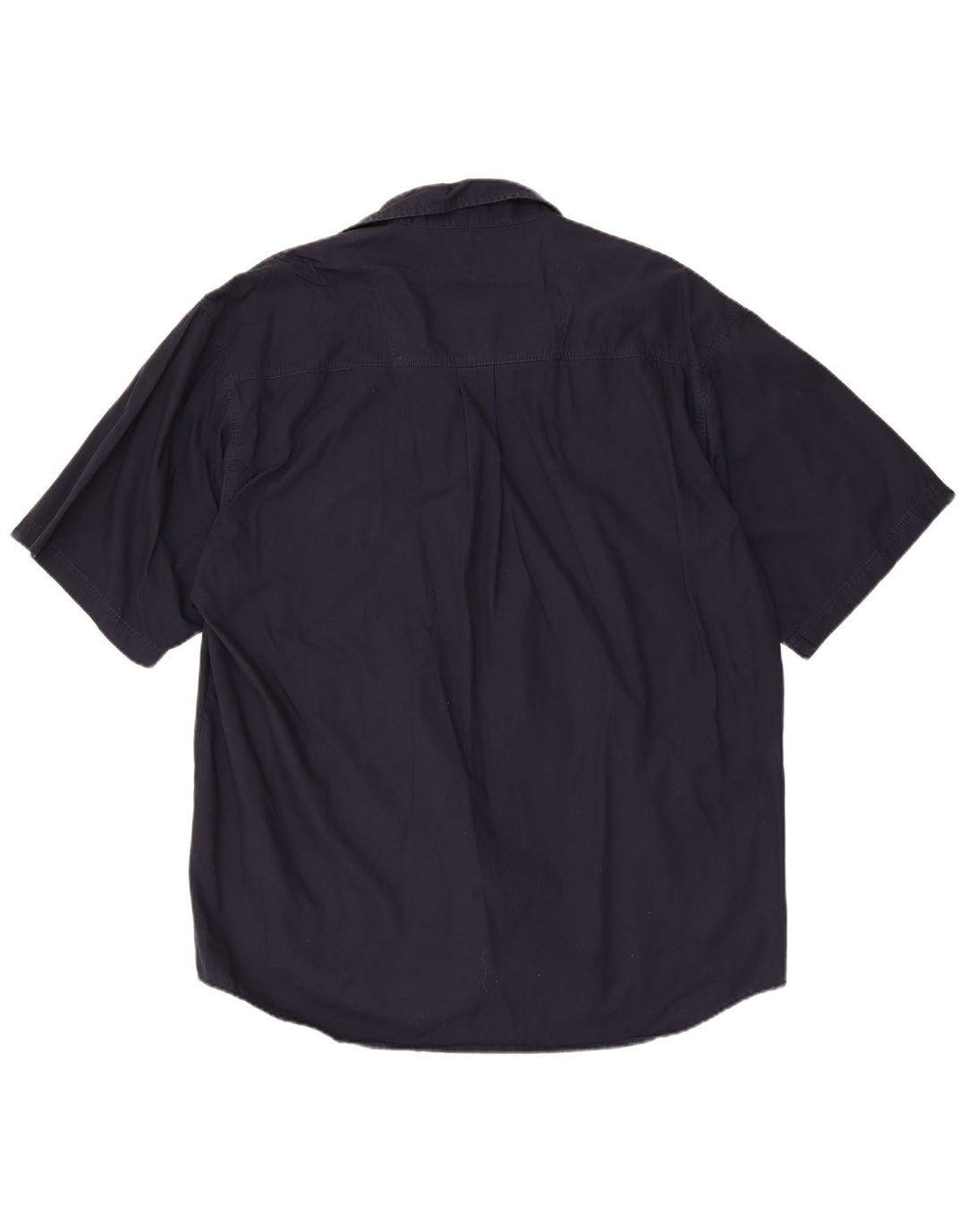 Lerros Herren-Kurzarmhemd XL aus marineblauer Baumwolle