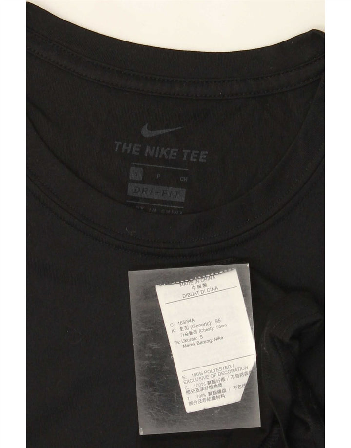 Nike Herren Dri Fit T-Shirt Top Small Schwarz Polyester