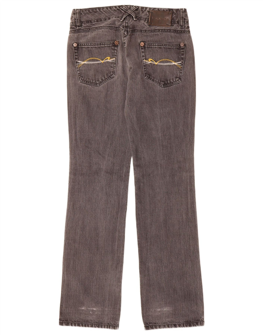 Max & Co. Damen Straight Jeans W27 L33 Graue Baumwolle