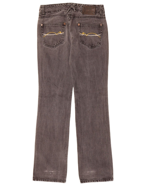 Max & Co. Damen Straight Jeans W27 L33 Graue Baumwolle