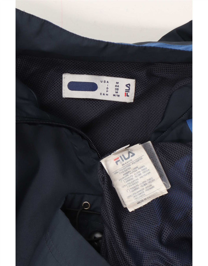 Fila Damen-Trainingsanzug-Top-Jacke IT 44 Medium Navy Blue Colourblock