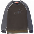 Puma Herren-Sweatshirt mit Grafik, mittelgroß, Marineblau, Farbblock