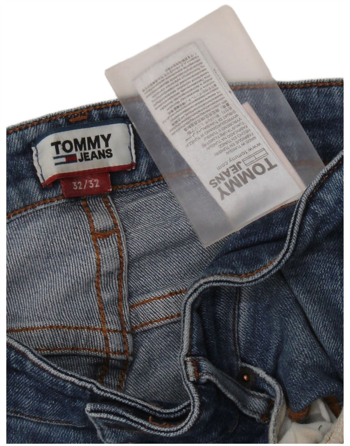 Tommy Hilfiger Herren Ryan Straight Jeans W32 L42 Blaue Baumwolle