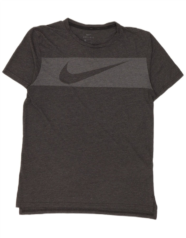 NIKE Herren Dri Fit Grafik-T-Shirt-Oberteil, kleines graues Nadelstreifen-Polyester
