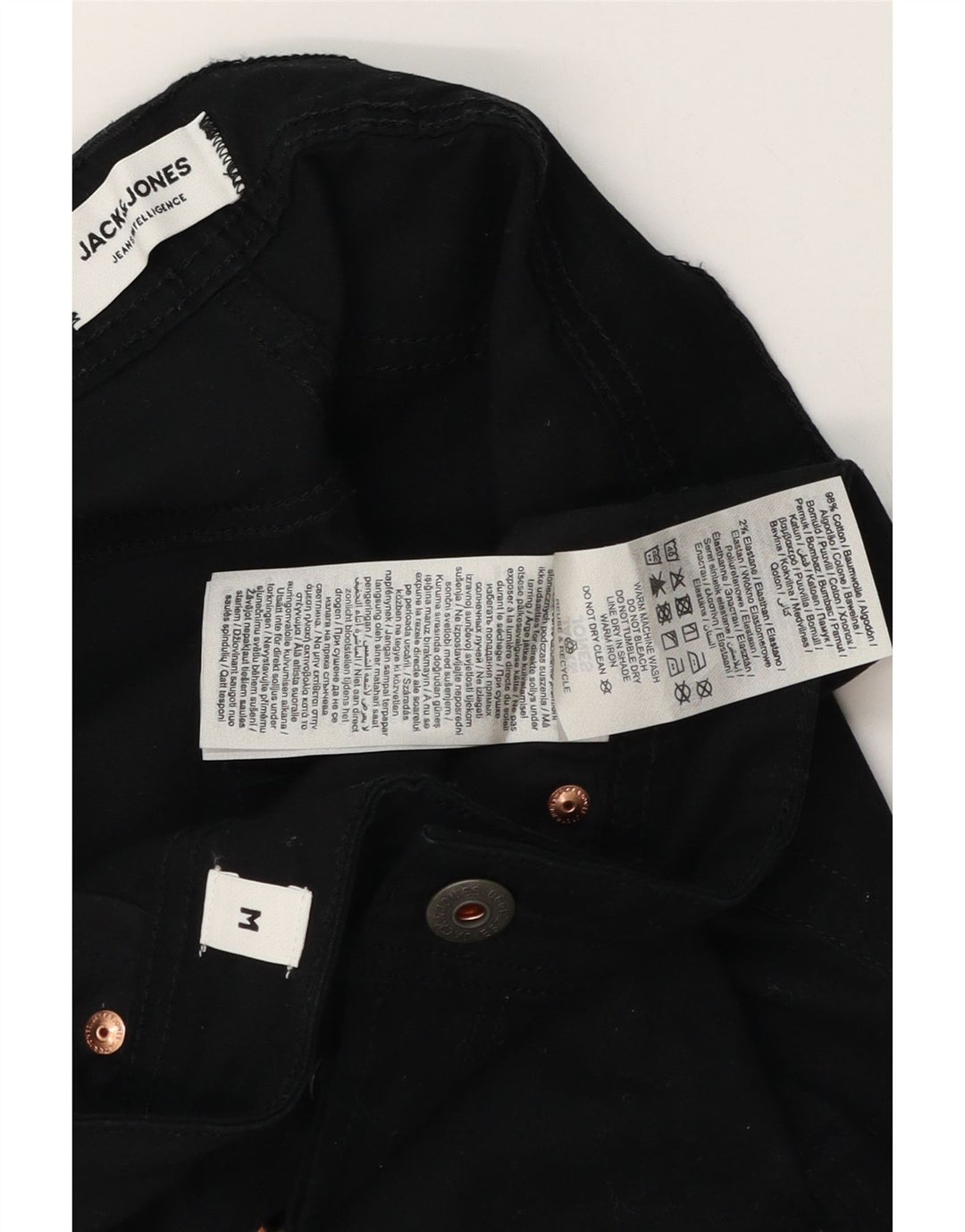 Jack & Jones Herren-Freizeitshorts, Größe M, W32, schwarze Baumwolle