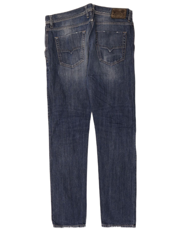 Diesel Herren Kakee Distressed Carrot Slim Jeans W32 L32 Blaue Baumwolle