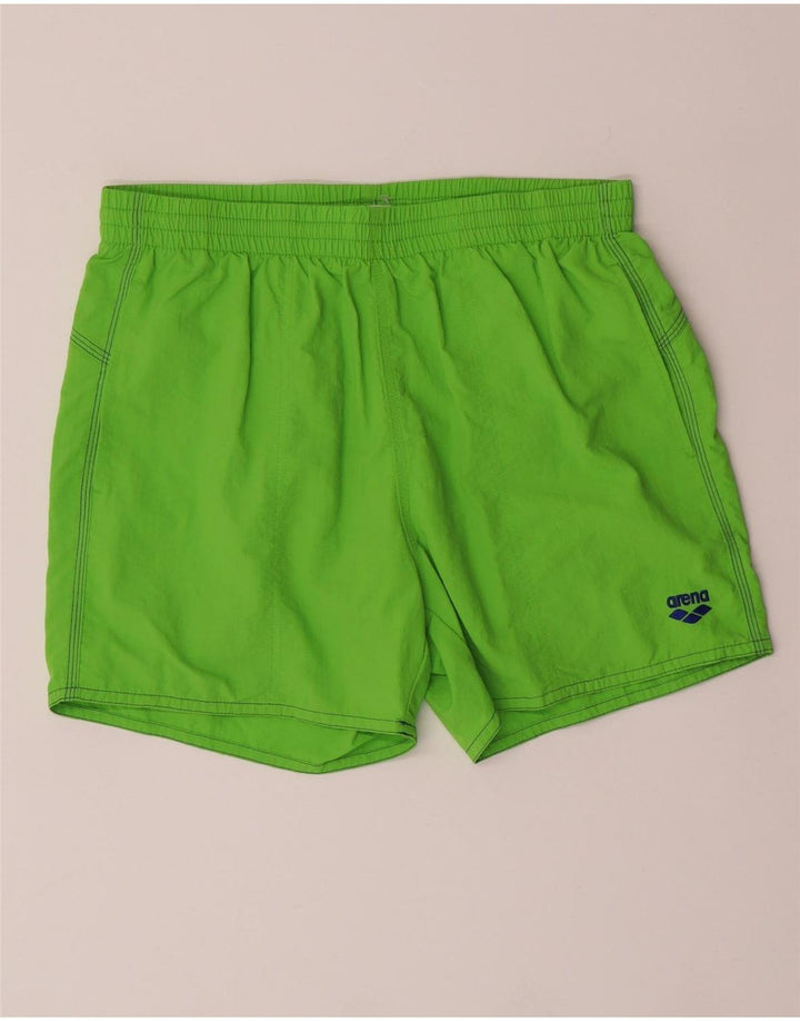 ARENA Mens Swimming Shorts Large  Green Nylon