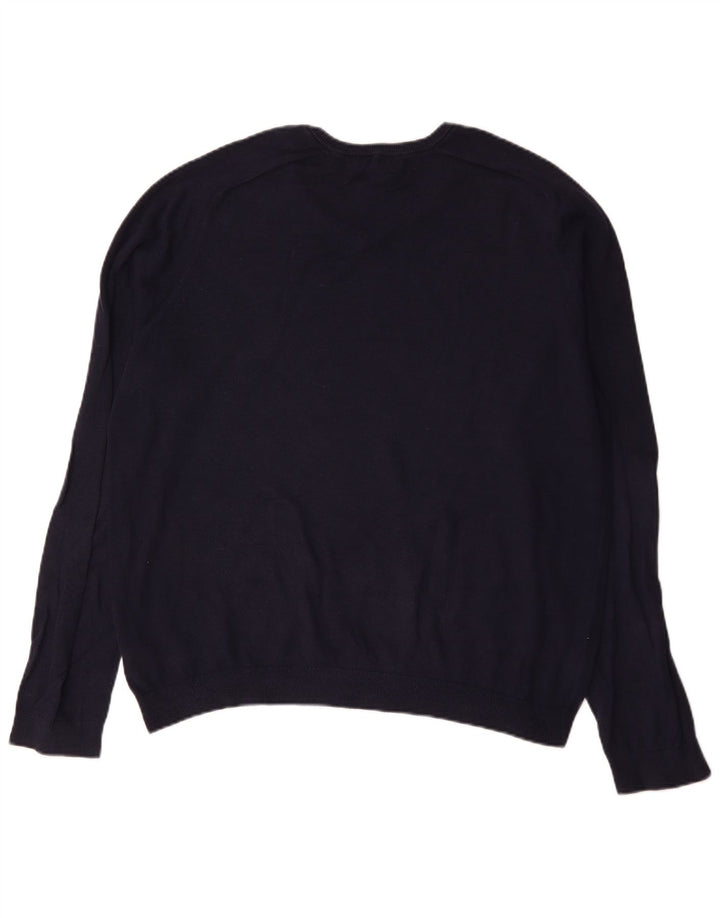 Gap Herren-Pullover mit V-Ausschnitt, XL, marineblaue Baumwolle