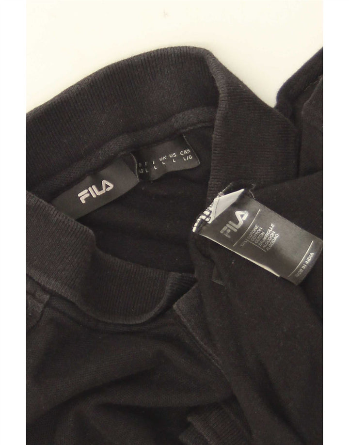 Fila Herren Poloshirt Große schwarze Baumwolle