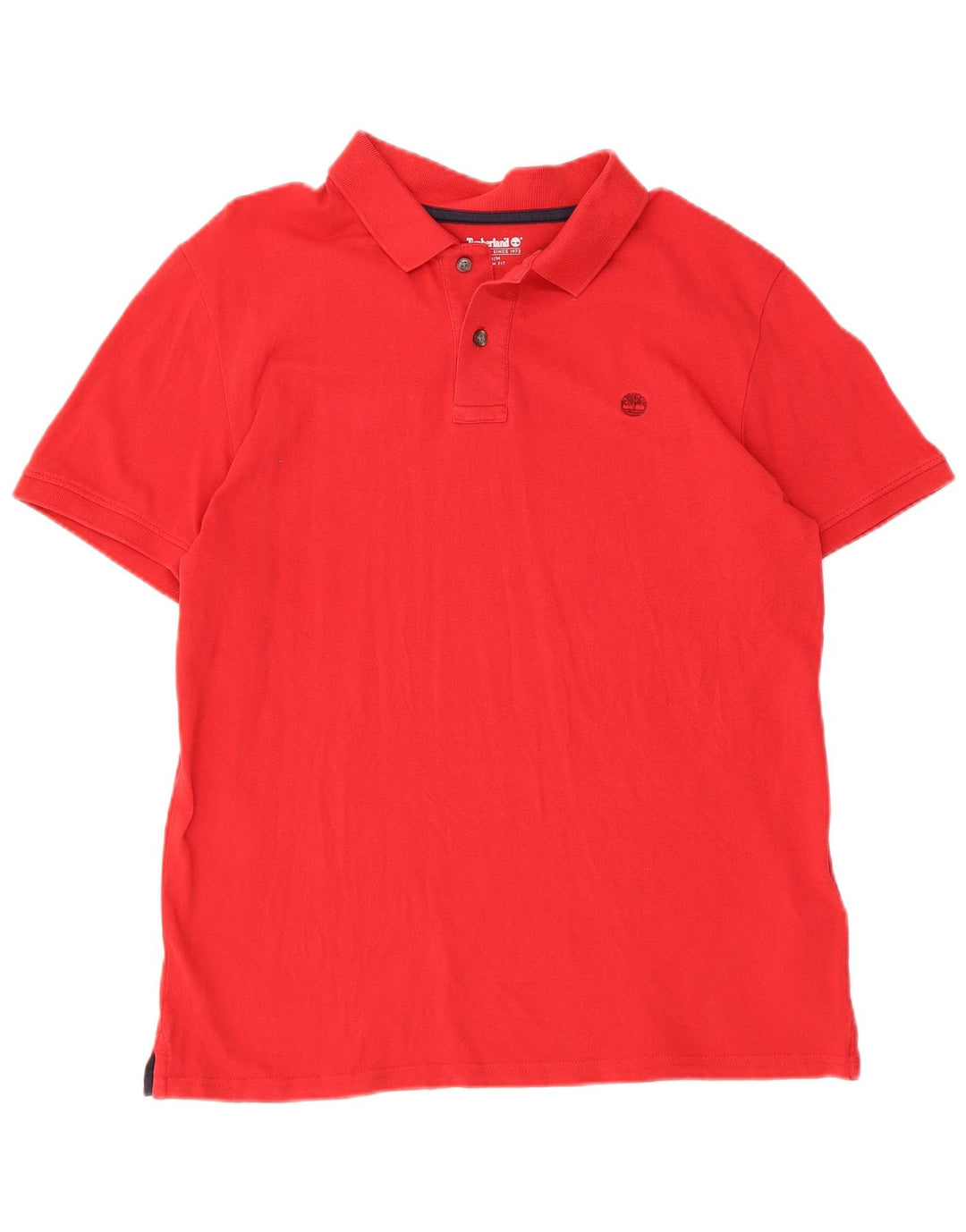 TIMBERLAND Herren Slim Fit Poloshirt Mittelrote Baumwolle