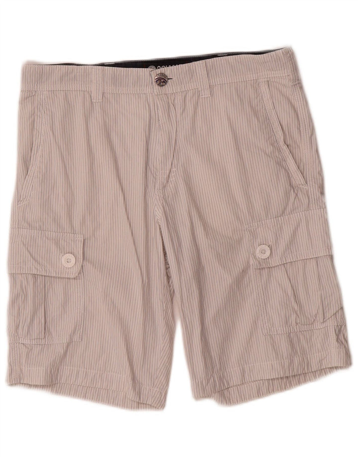 Colmar Herren Cargoshorts IT 48 Medium W32 Graue Nadelstreifen-Baumwolle