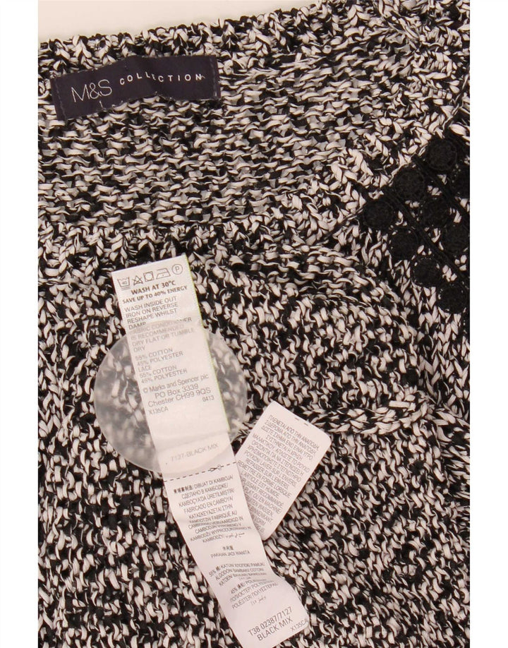 Marks & Spencer Damen-Pullover mit U-Boot-Ausschnitt, Gr. 10, Größe S, Grau meliert