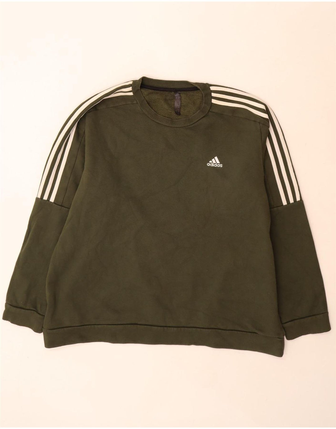 Adidas Herren Sweatshirt Pullover 2XL Khaki Baumwolle