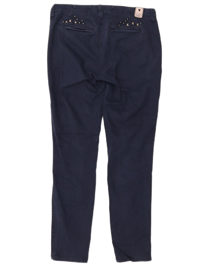 GUESS Damen Slim Jeans W27 L28 Marineblaue Baumwolle
