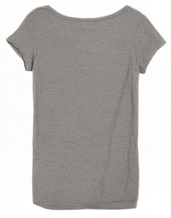 Benetton Womens Peanuts Graphic T-Shirt Top UK 14 Mittelgrau meliert