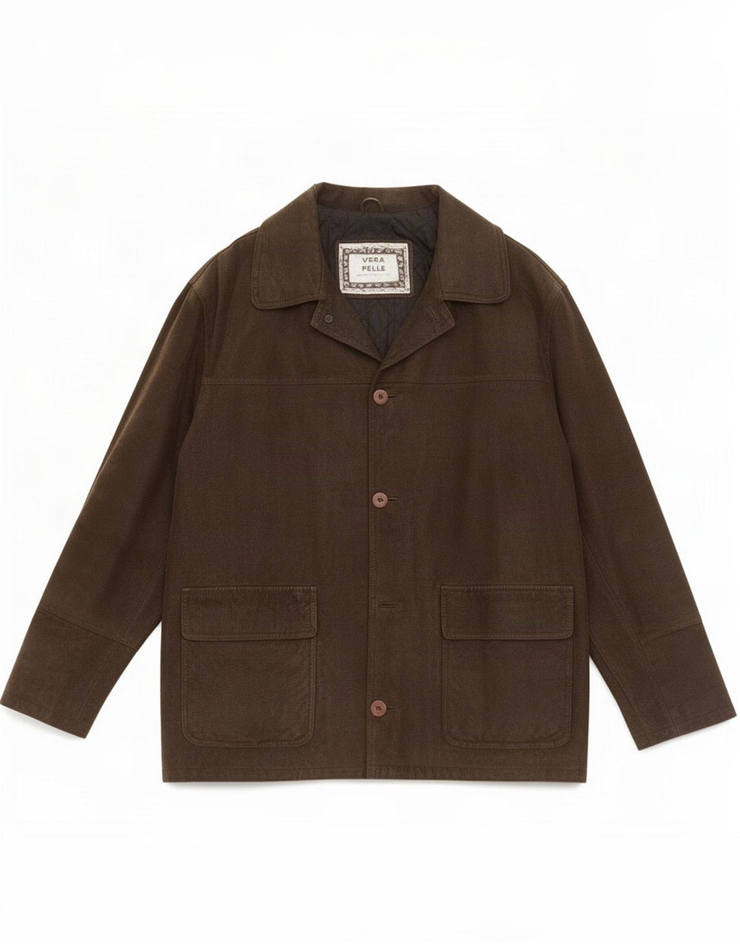 Vintage Herren 3 Knopf Leder Blazer Jacke IT 52 XL Braun